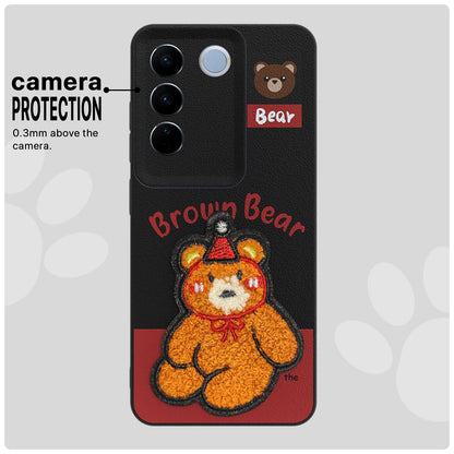 Pikkme Vivo V27/V27 Pro 5G Plush Patch cherry back cover – photo 6