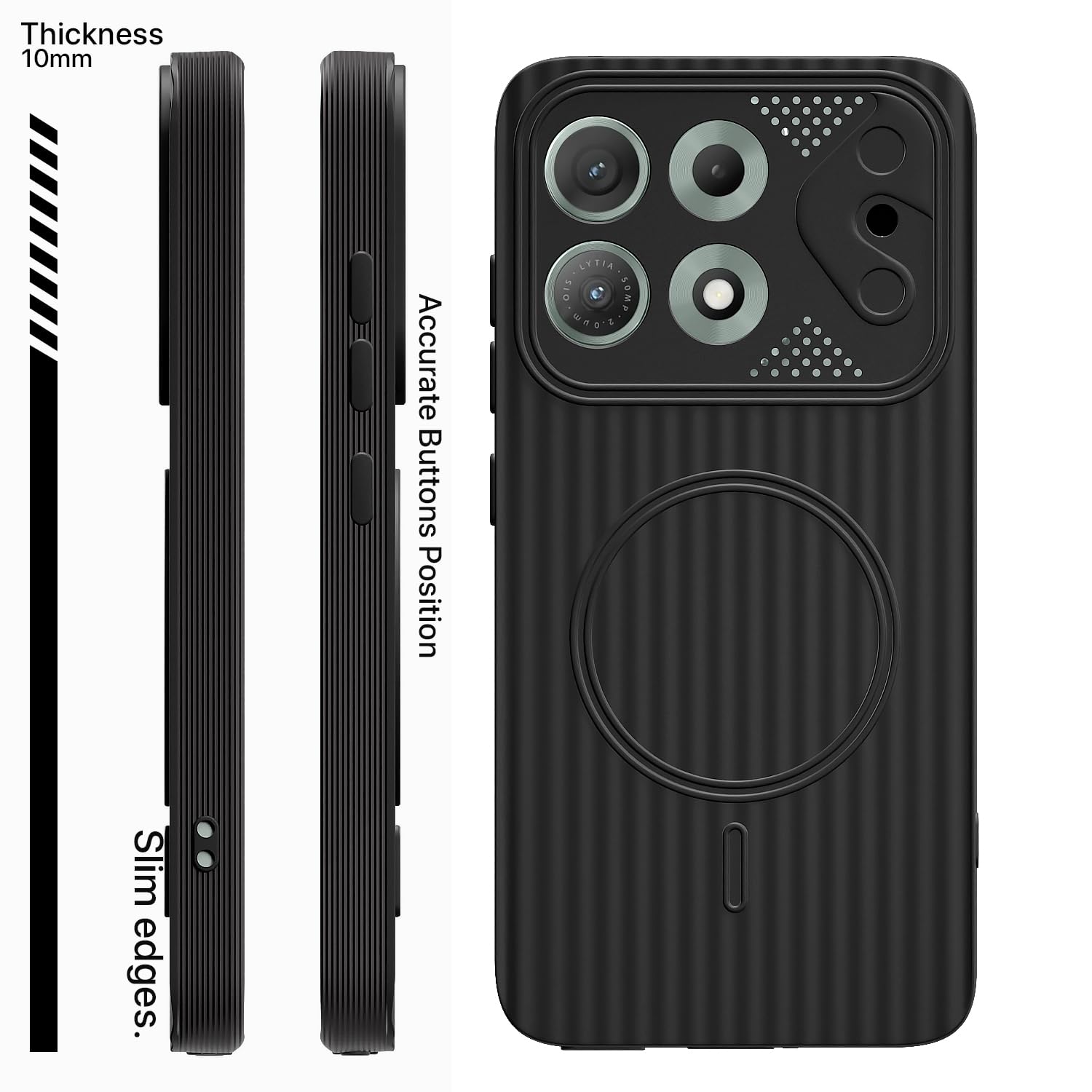 Moto Edge 70 Max 5G MagSafe phone cover in black by Pikkme – photo 3