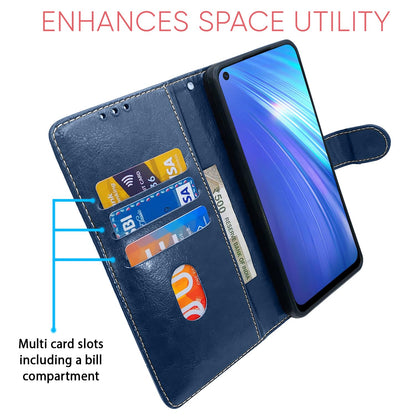 Realme 6/6i flip case in blue & brown by Pikkme – photo 3