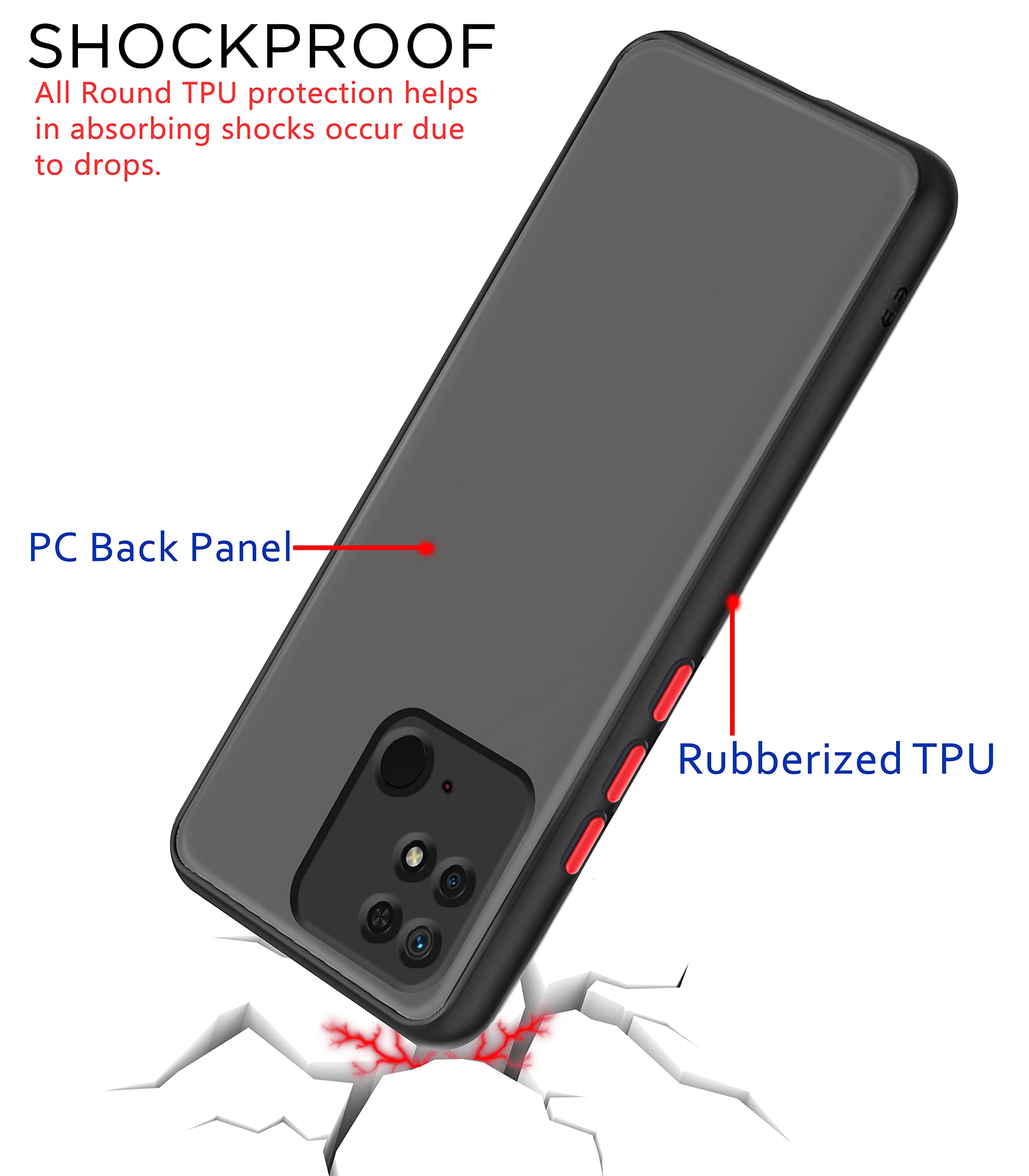 Redmi 10/10 Power mobile cover in black by Pikkme – photo 4