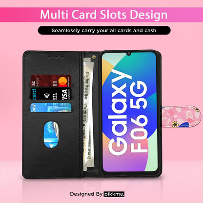 Pikkme pink flower flip case for Samsung F06/M06 5G – photo 2