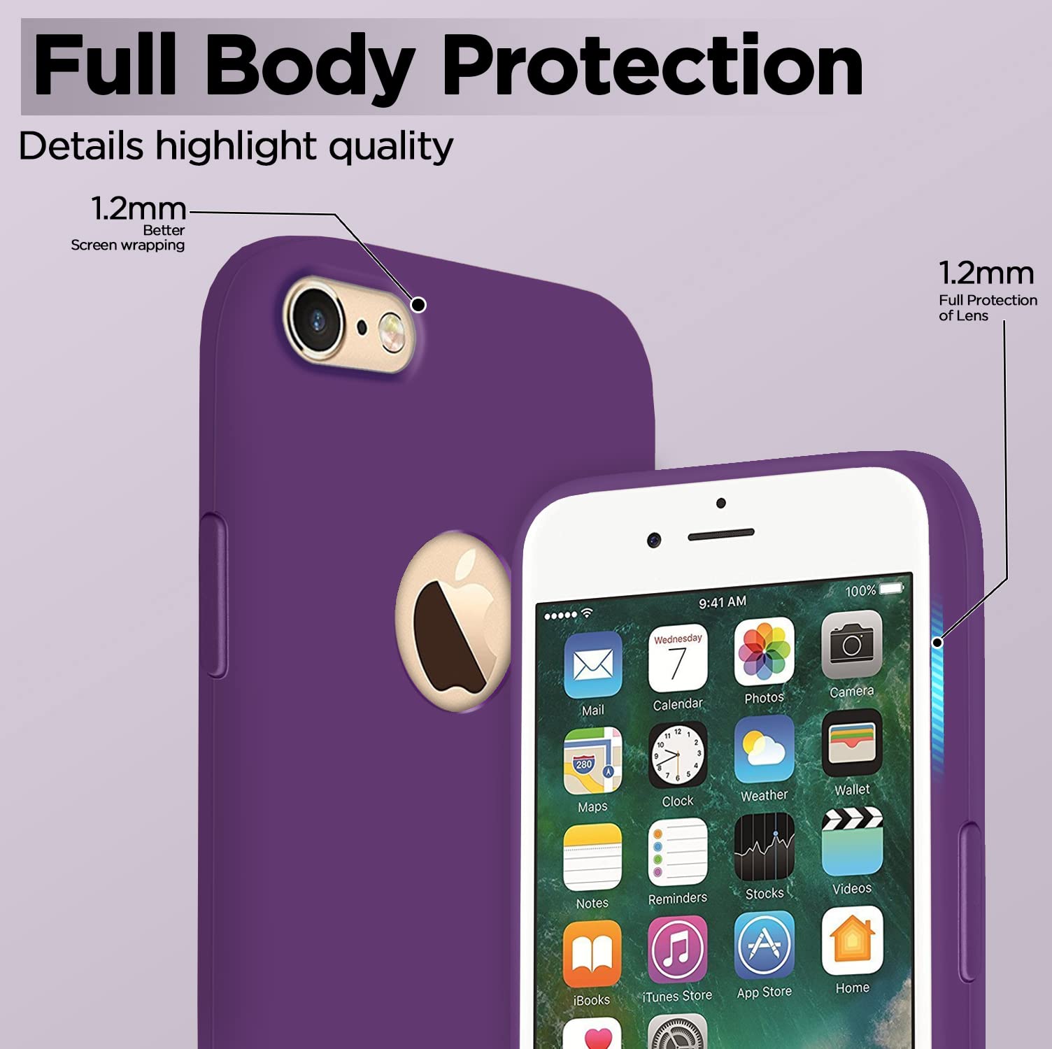 iPhone 6/6S Soft Silicone back cover in grape by Pikkme – photo 5