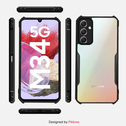 Pikkme Samsung M34/F34 5G 5G Clear thermoplastic polyurethane, black phone cover – photo 3