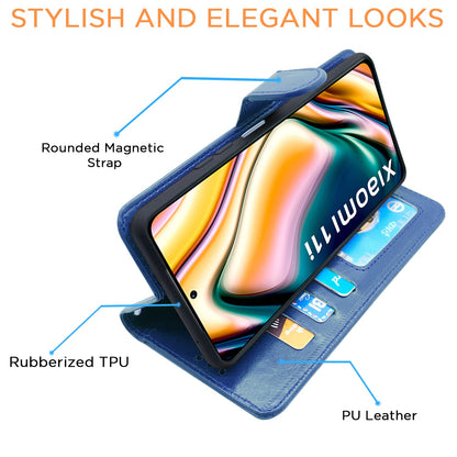Pikkme Mi 11i 5G / 11i Hyper Charge 5G Vintage Flip Cover (Blue)