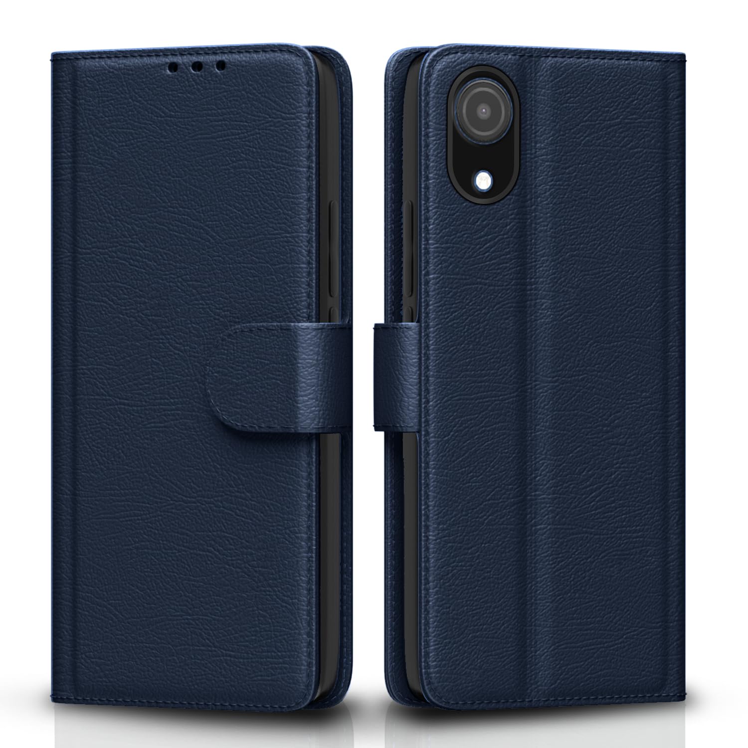 Pikkme blue Magnetic wallet flip cover for Samsung A03 Core