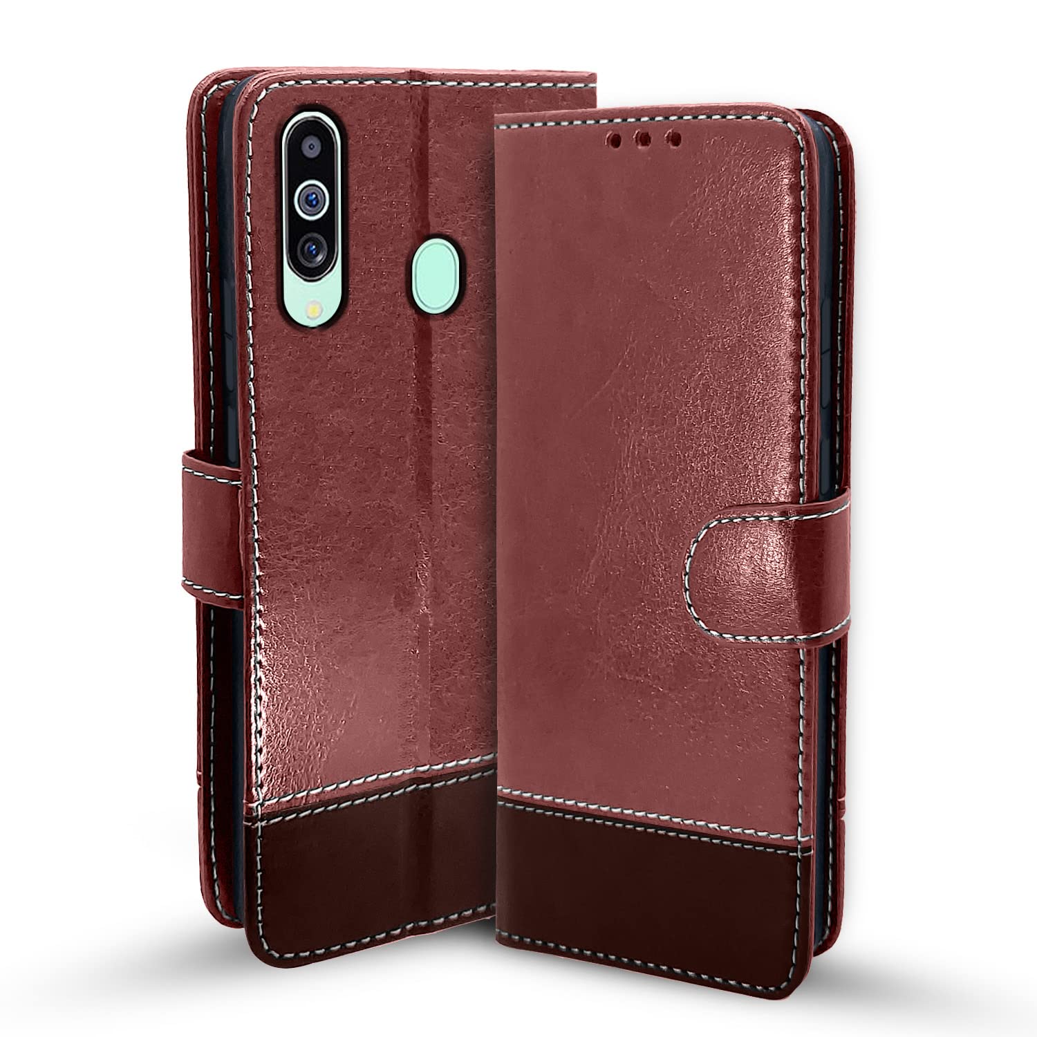 Pikkme brown & coffee mobile flip cover for Samsung M40