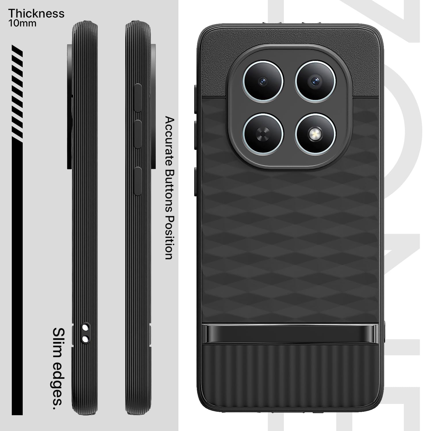 Redmi Note 15 5G Silicone mobile back cover in black by Pikkme – photo 3