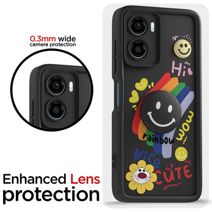 Pikkme black Smile Rainbow phone cover for Moto G06 Power – photo 5