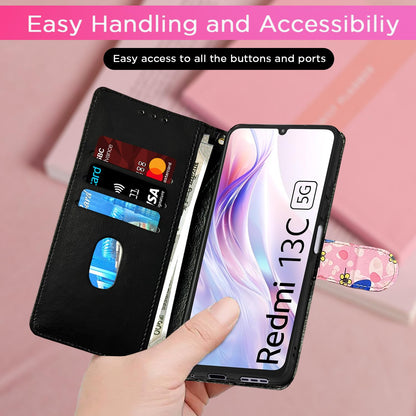 Pikkme Redmi 13C 5G pink flower flip case – photo 7