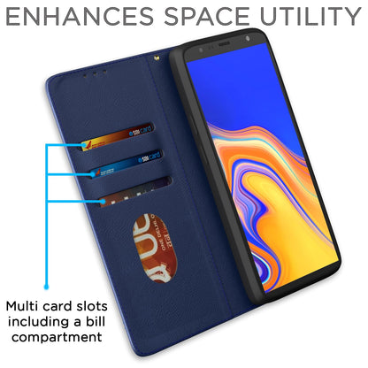 Pikkme Samsung J4 Plus Magnetic blue flip cover – photo 3