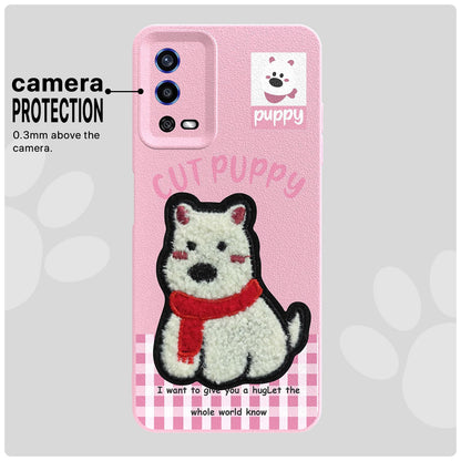 Oppo A55 Plush Patch phone cover in pink by Pikkme – photo 6