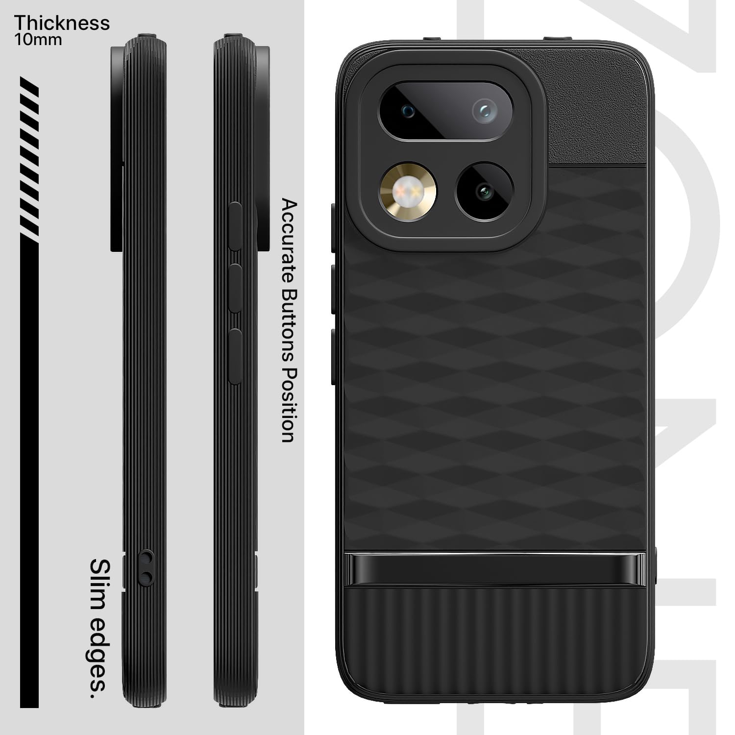 Pikkme Realme 16 Pro 5G Silicone black back cover – photo 3