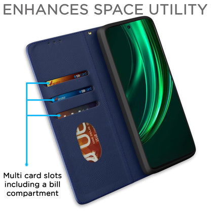 Realme 13 Plus 5G/P1 Magnetic flip case in blue by Pikkme – photo 3