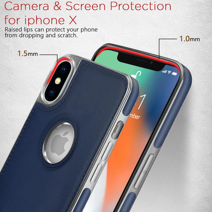 Pikkme chrome blue Leatherback mobile cover for iPhone X/XS – photo 5