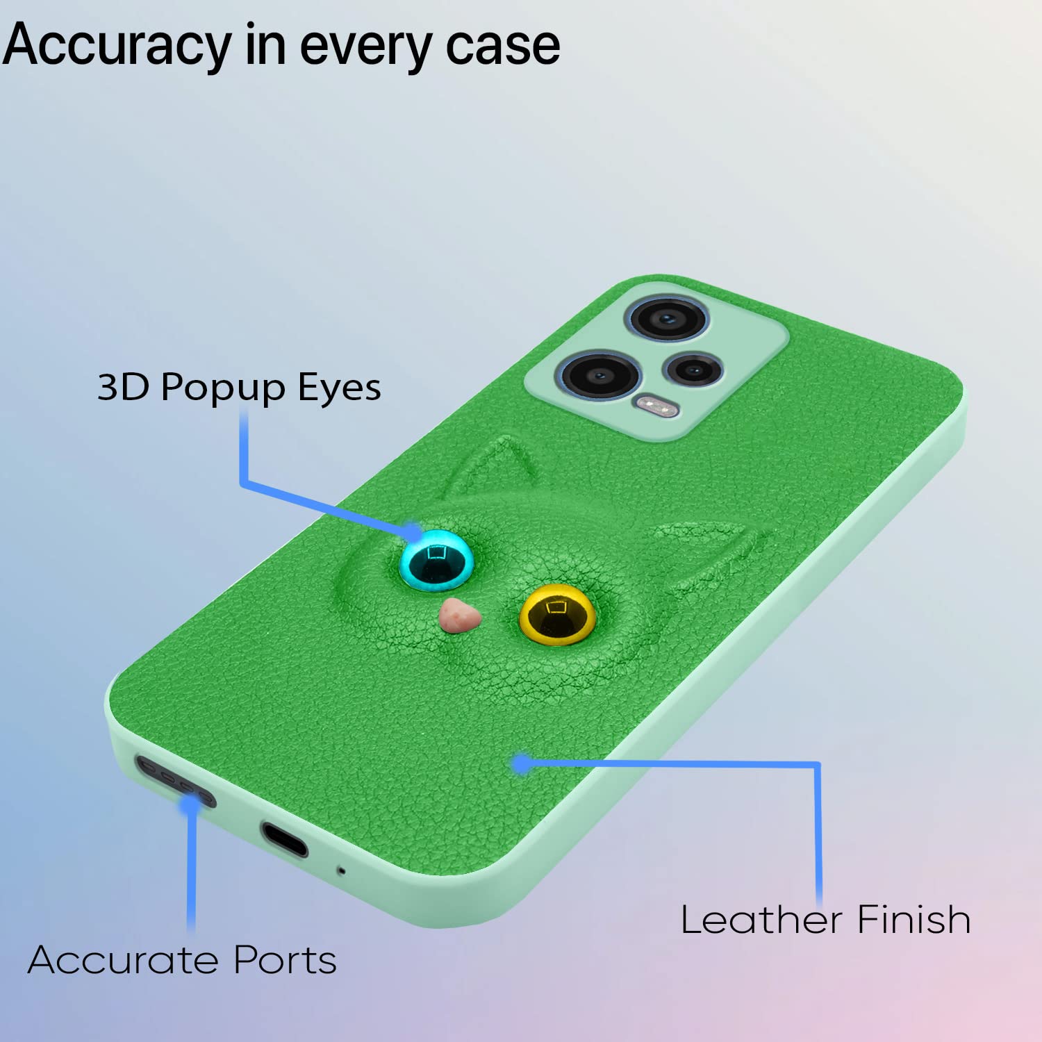 Pikkme Redmi Note 12 Pro 5G green mobile cover – photo 3