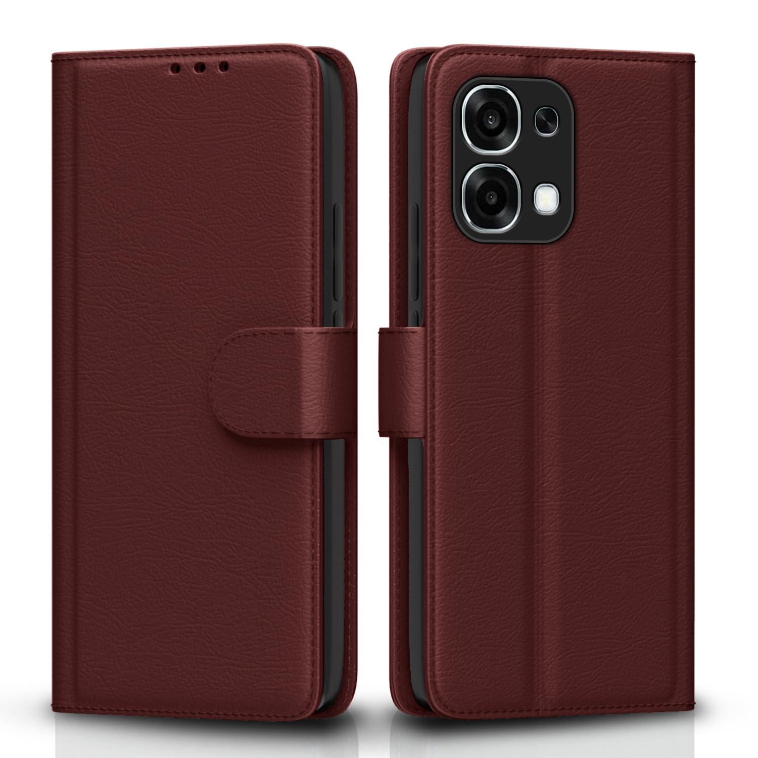 Pikkme brown Wallet flip cover for Oppo F31/F33 5G