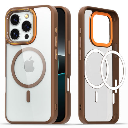 iPhone 16 Pro MagSafe phone cover in brown mag-safe by Pikkme