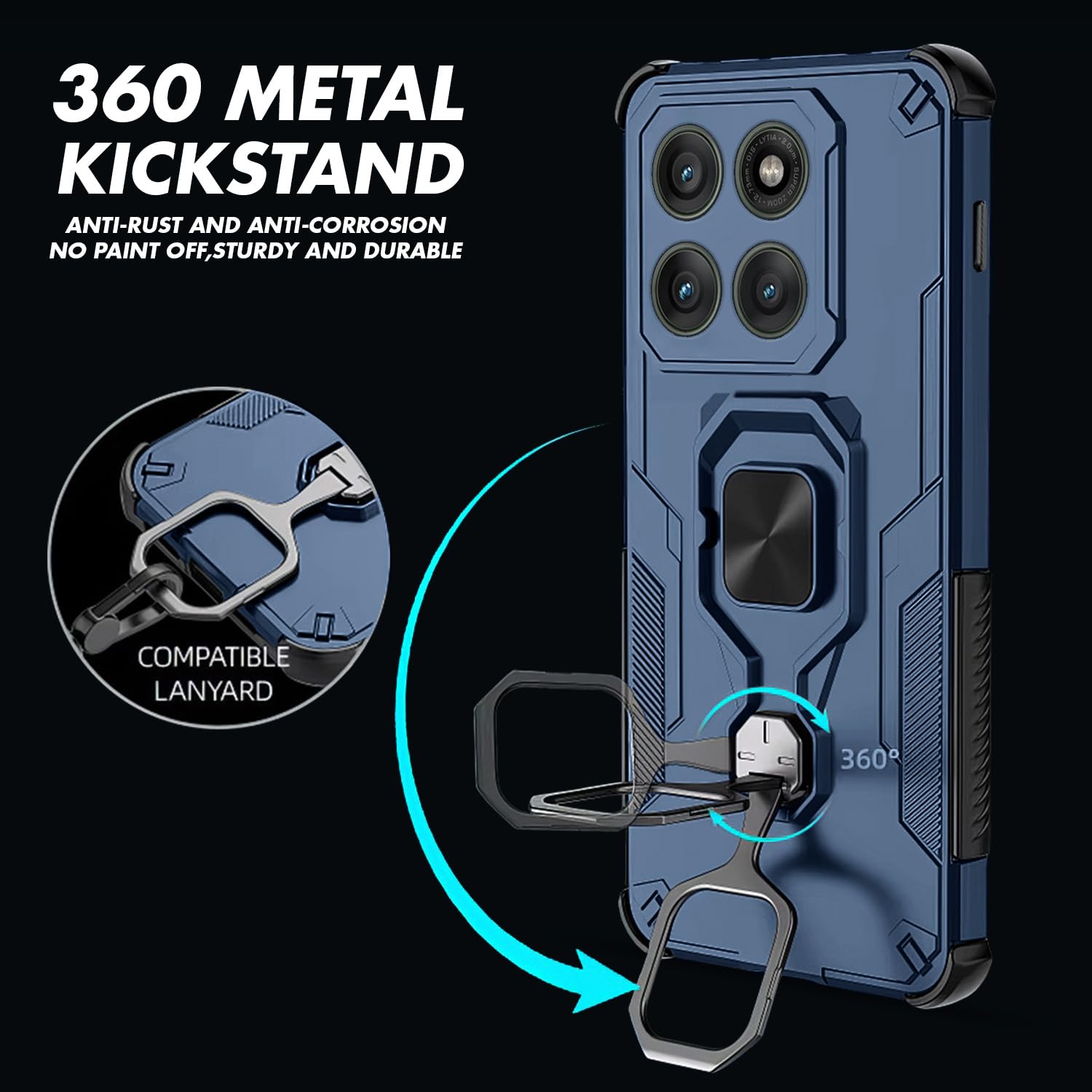 Blue back cover for Moto Edge 60 Pro 5G – Pikkme – photo 2