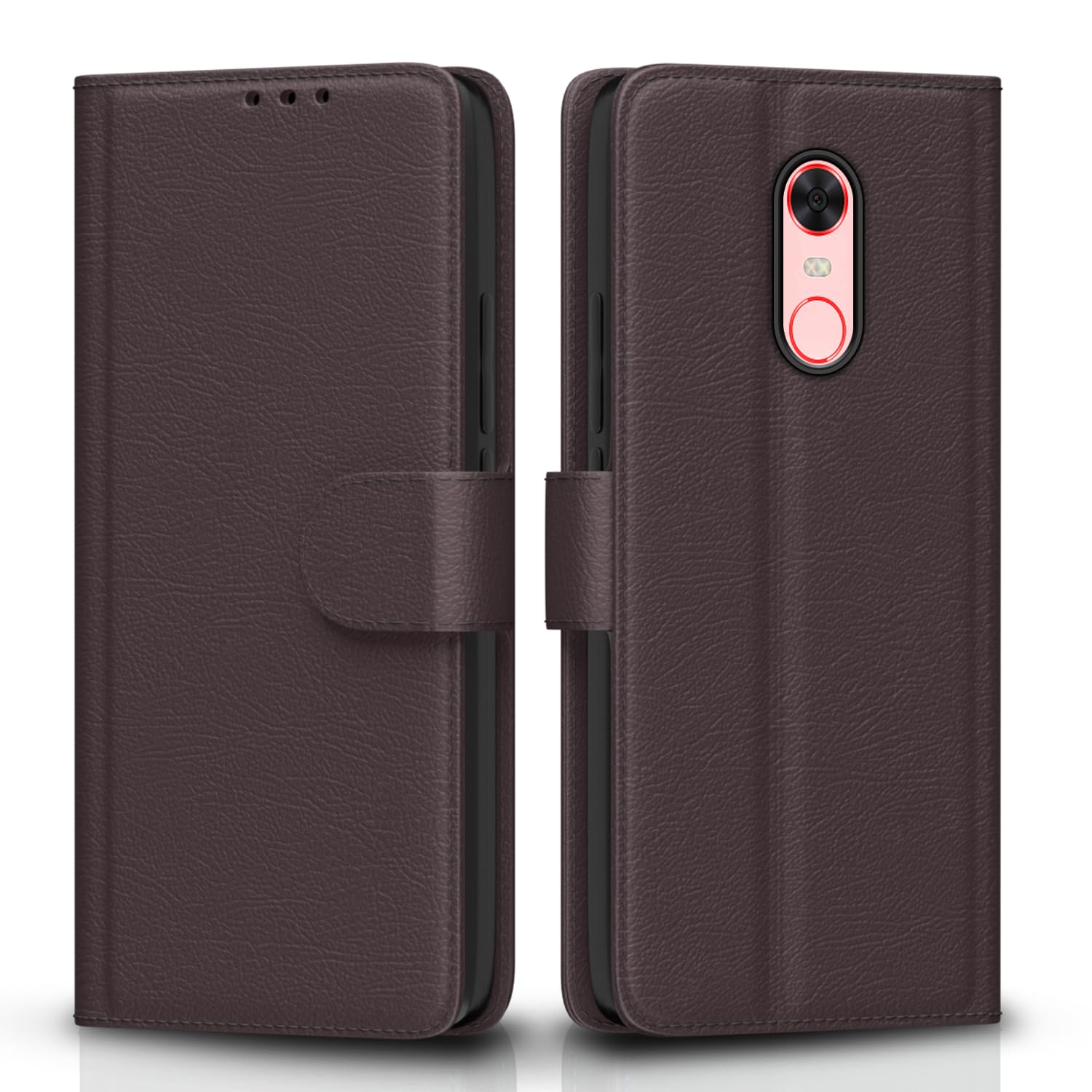 Redmi Note 5 wallet flip cover in coffee by Pikkme