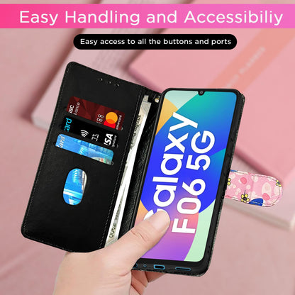 Samsung F06 5G Wallet flip cover in pink flower by Pikkme – photo 7