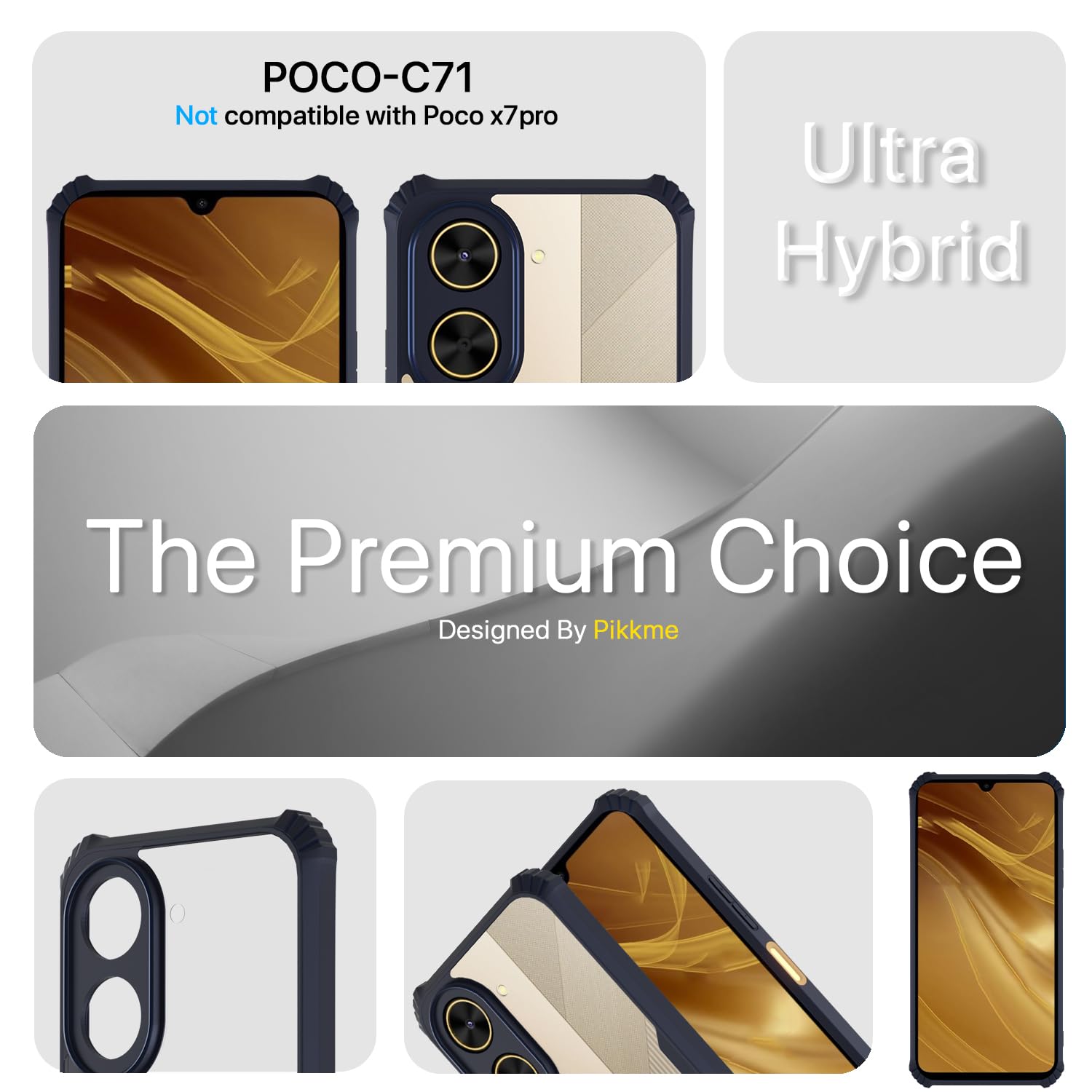 Pikkme blue Clear mobile back cover for Poco C71/Redmi A5 Ultra – photo 2