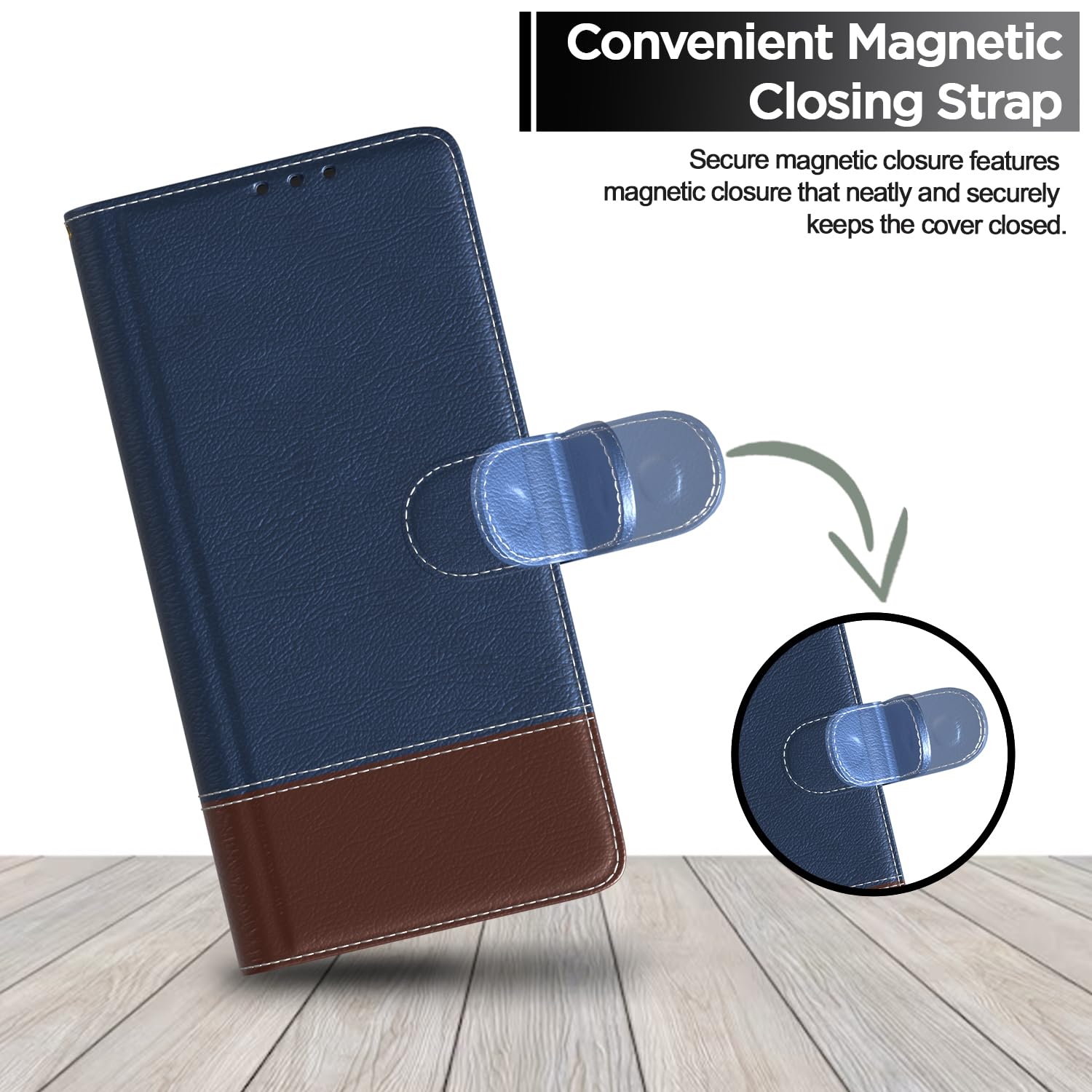Blue & brown mobile flip cover for Nokia C01 Plus – Pikkme – photo 6