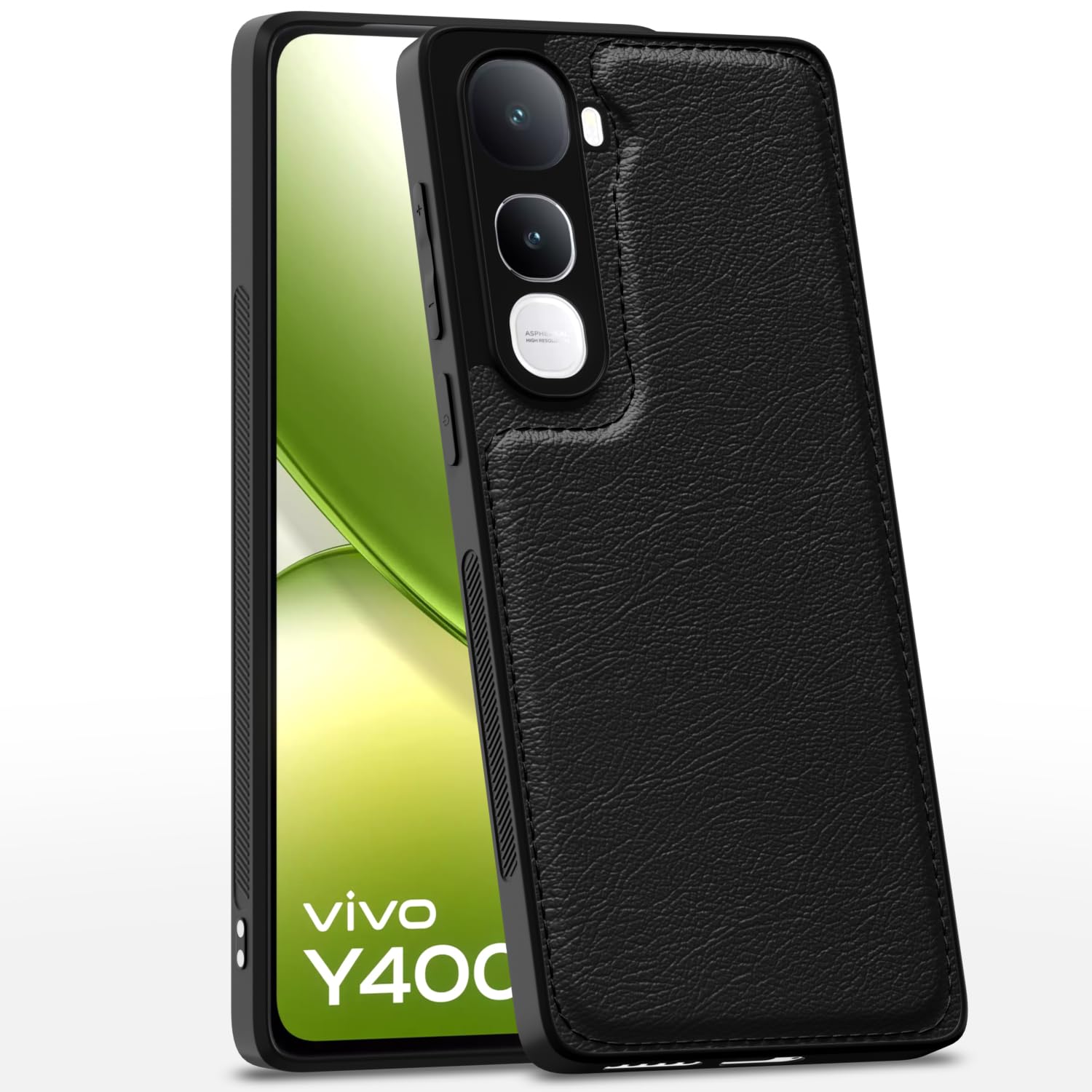 Pikkme Vivo Y400 5G black mobile back cover