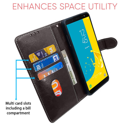Pikkme Samsung J6 2018 coffee & brown wallet flip cover – photo 3
