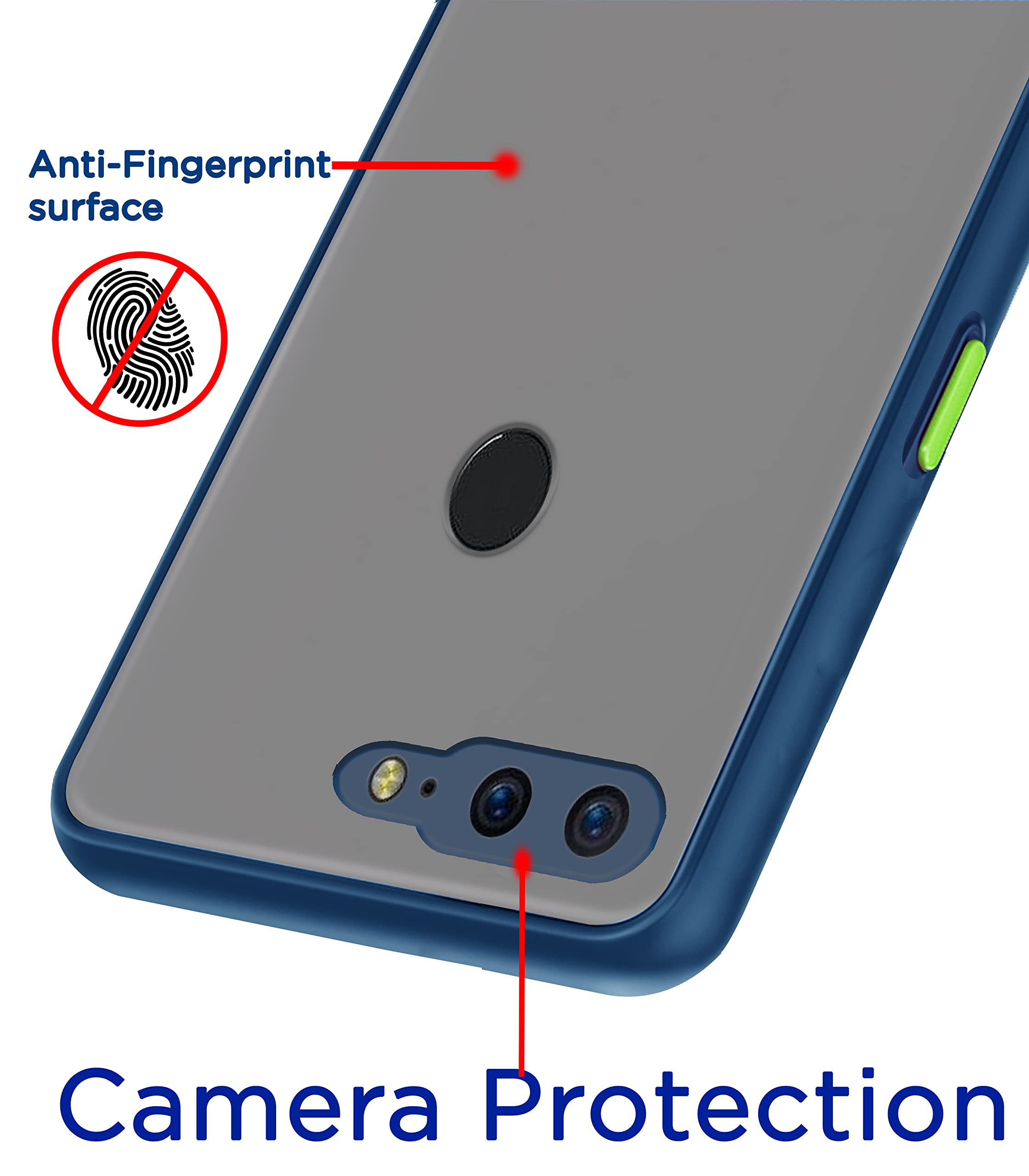 Pikkme blue Matte back cover for OnePlus 5T – photo 2