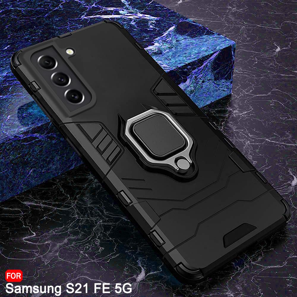 Pikkme Samsung Galaxy S21 Fe 5G D5 Tough Armor Back Cover | Black