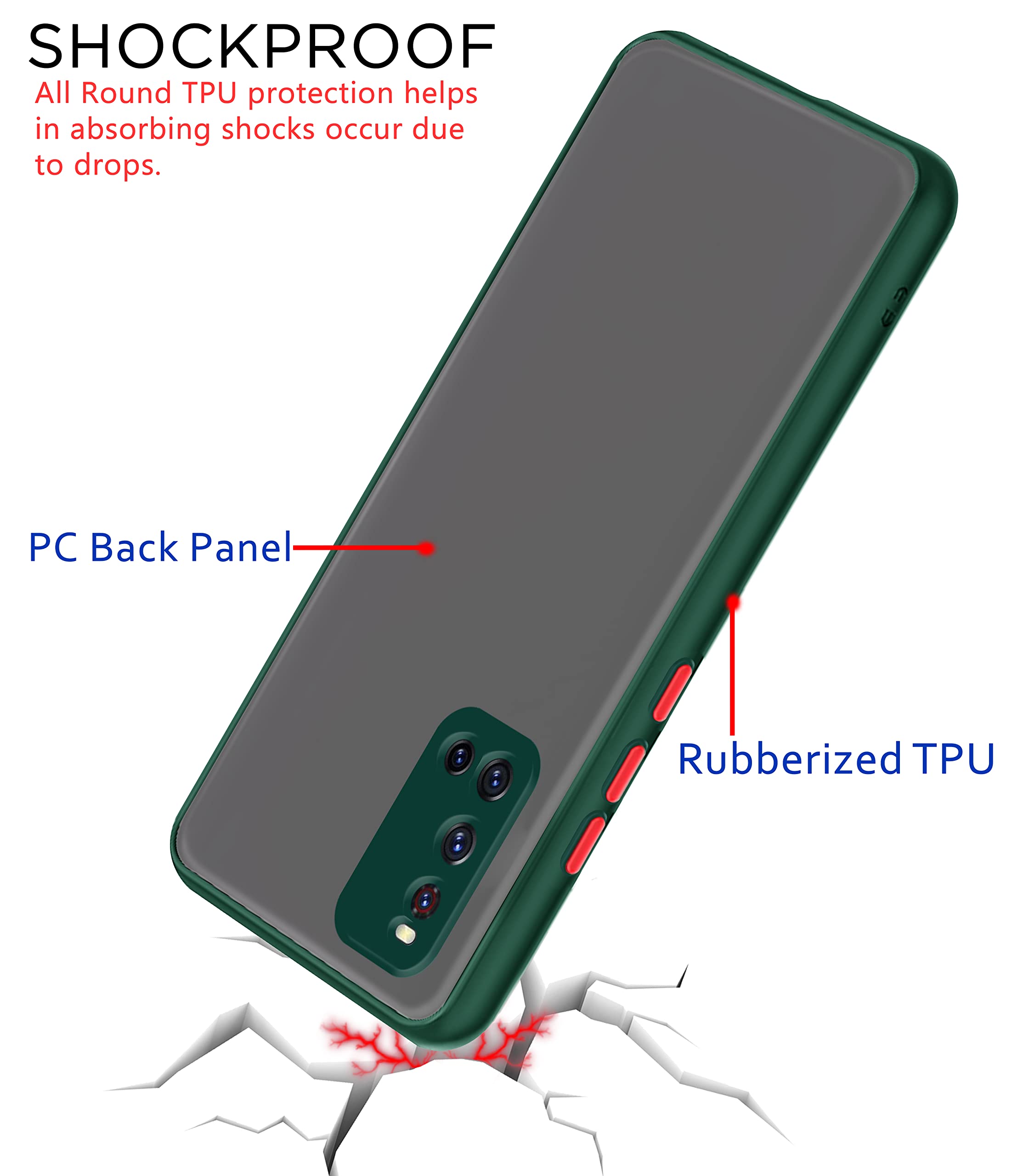 Green Hybrid back cover for Vivo V19 – Pikkme – photo 4