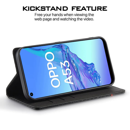 Oppo A53 Wallet mobile flip cover in black by Pikkme – photo 5