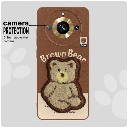 Pikkme Realme 11 Pro/11 Pro Plus 5G/Narzo 60 Pro 5G Plush Patch brown mobile cover – photo 6