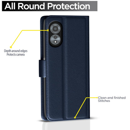 Oppo A78 4G Button mobile flip cover in blue by Pikkme – photo 4