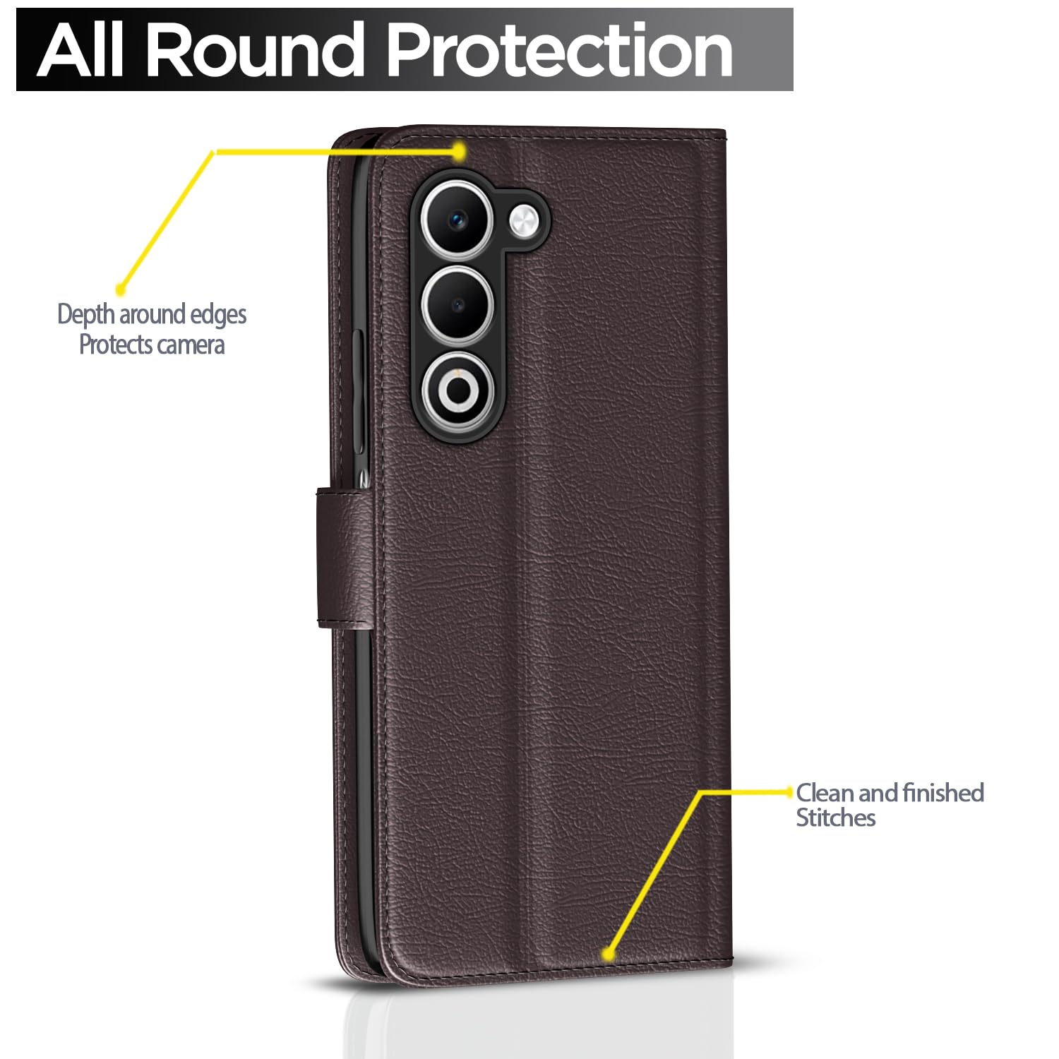 Oppo A5 5G flip case in coffee by Pikkme – photo 4