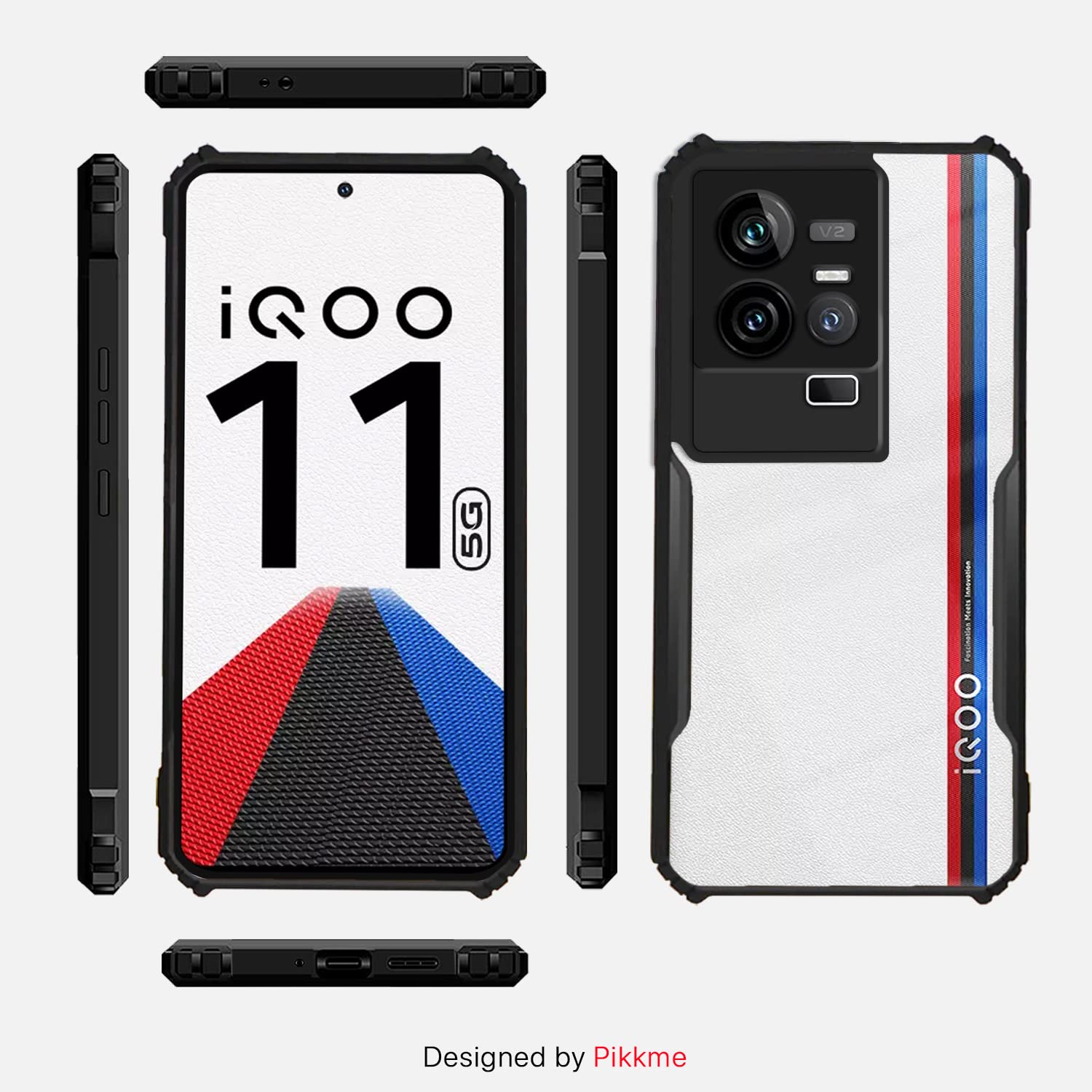 Pikkme black Hybrid mobile back cover for iQOO 11 5G – photo 3
