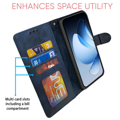 Navy & light blue Magnetic flip case for Oppo Reno 13 5G – Pikkme – photo 5