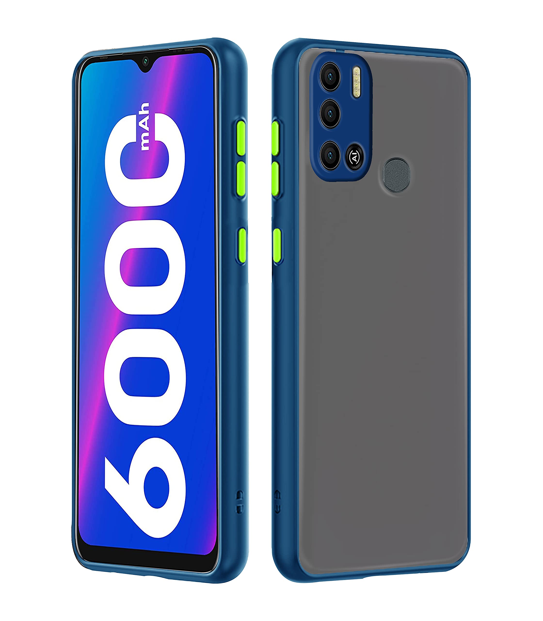 Blue Hybrid mobile cover for Tecno Spark 6 Air – Pikkme