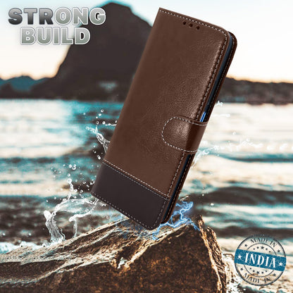 Pikkme brown & coffee Magnetic mobile flip cover for Moto G24 Power – photo 2