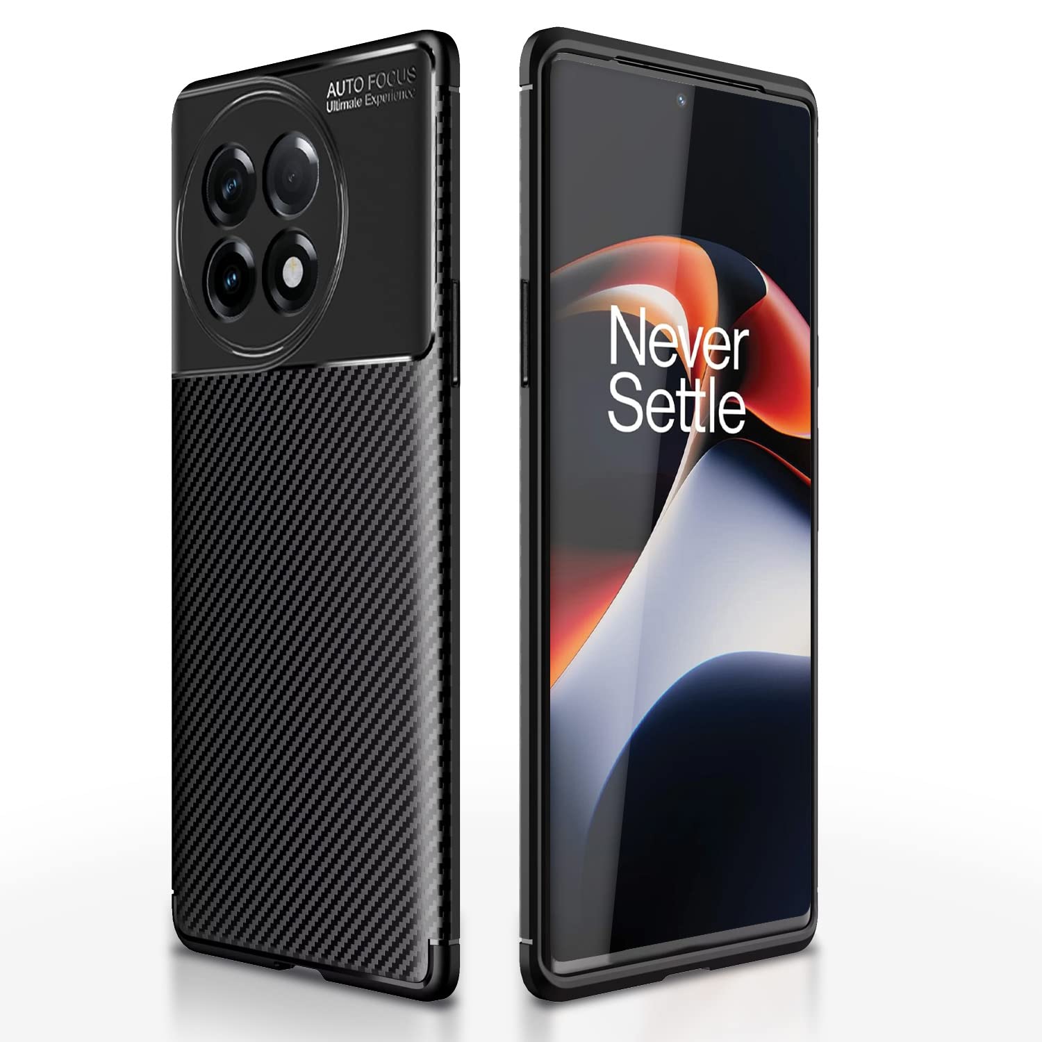 Pikkme black back cover for OnePlus 11R 5G