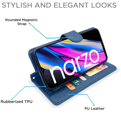 Pikkme Realme Narzo 50A Prime blue flip case – photo 5