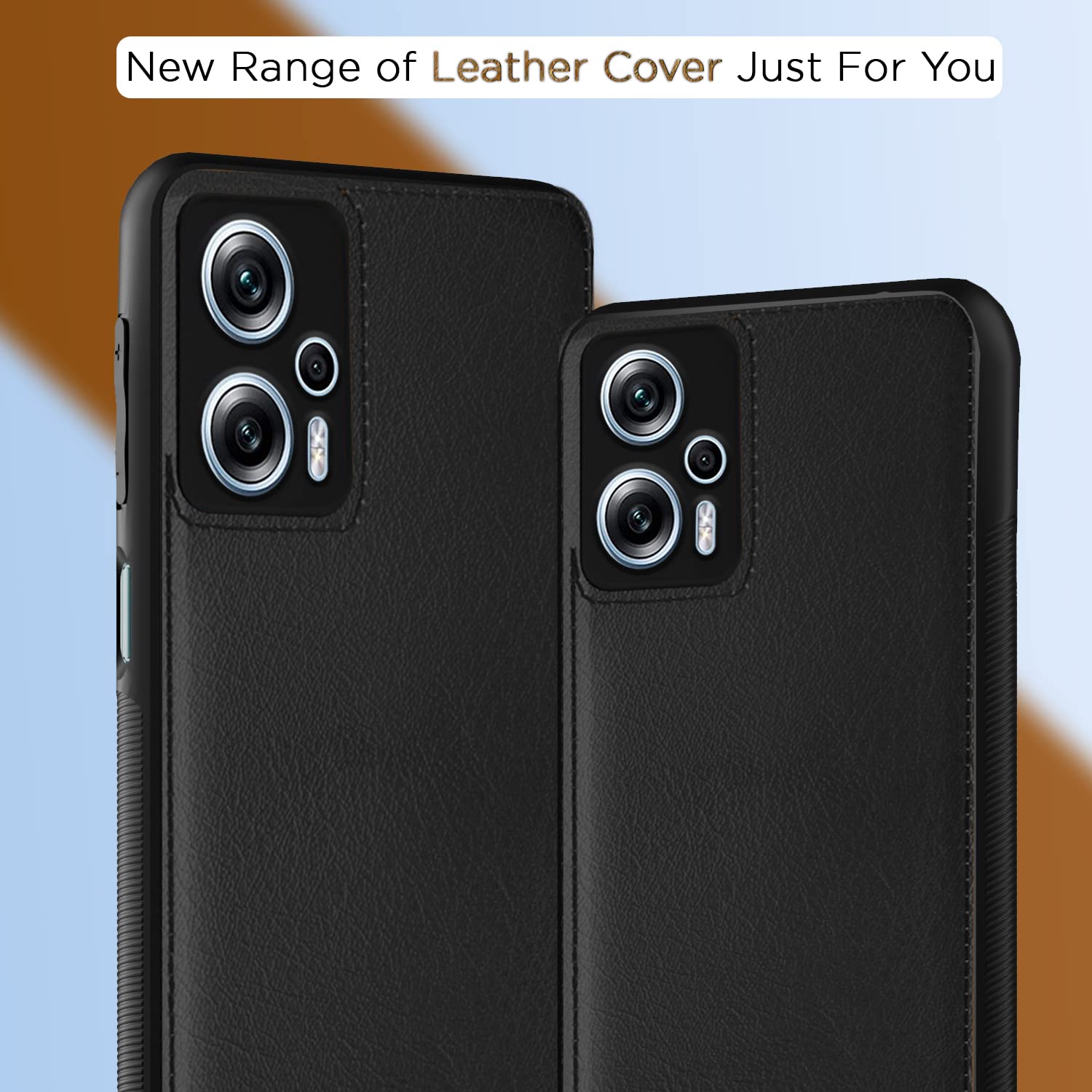 Redmi K50i Leather mobile back cover in black by Pikkme – photo 7