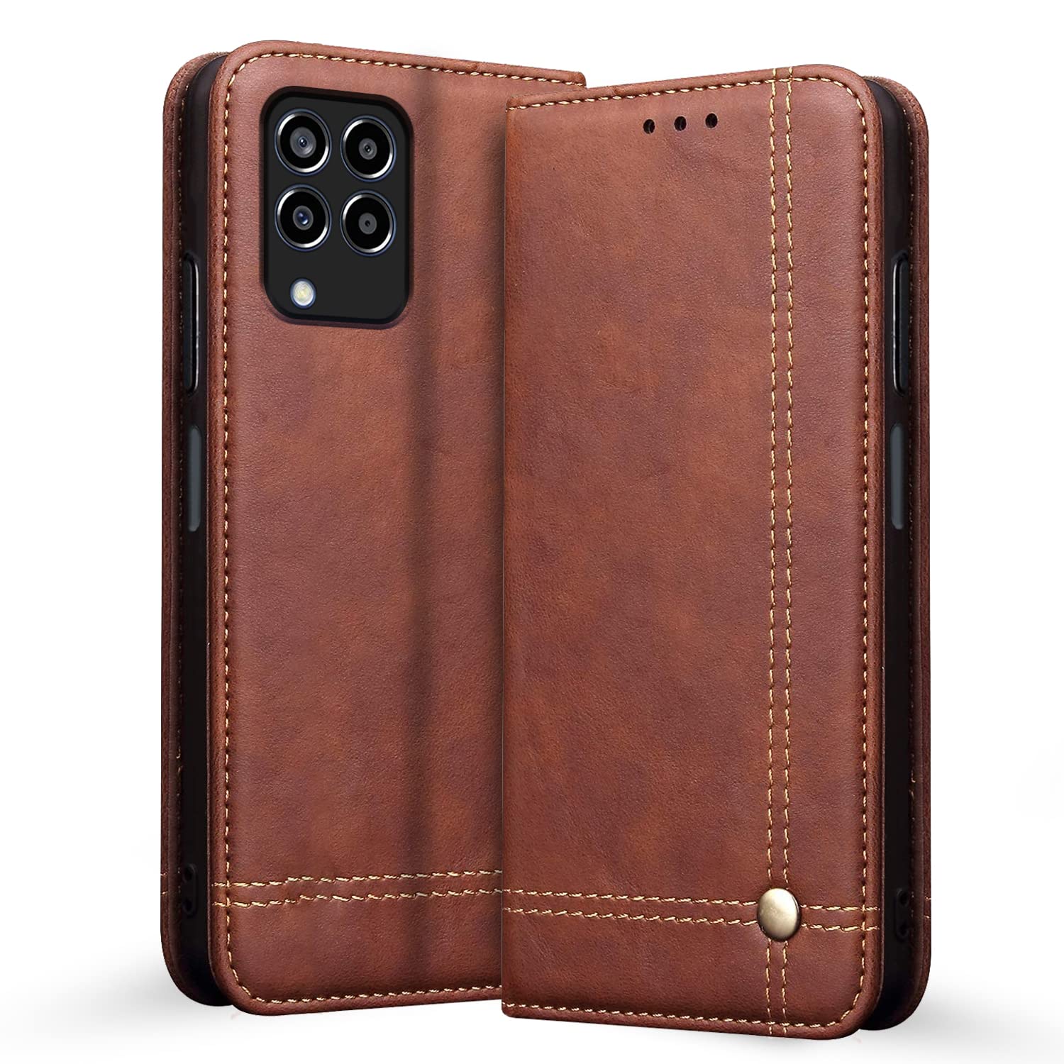 Pikkme brown flip cover for Samsung M33 5G