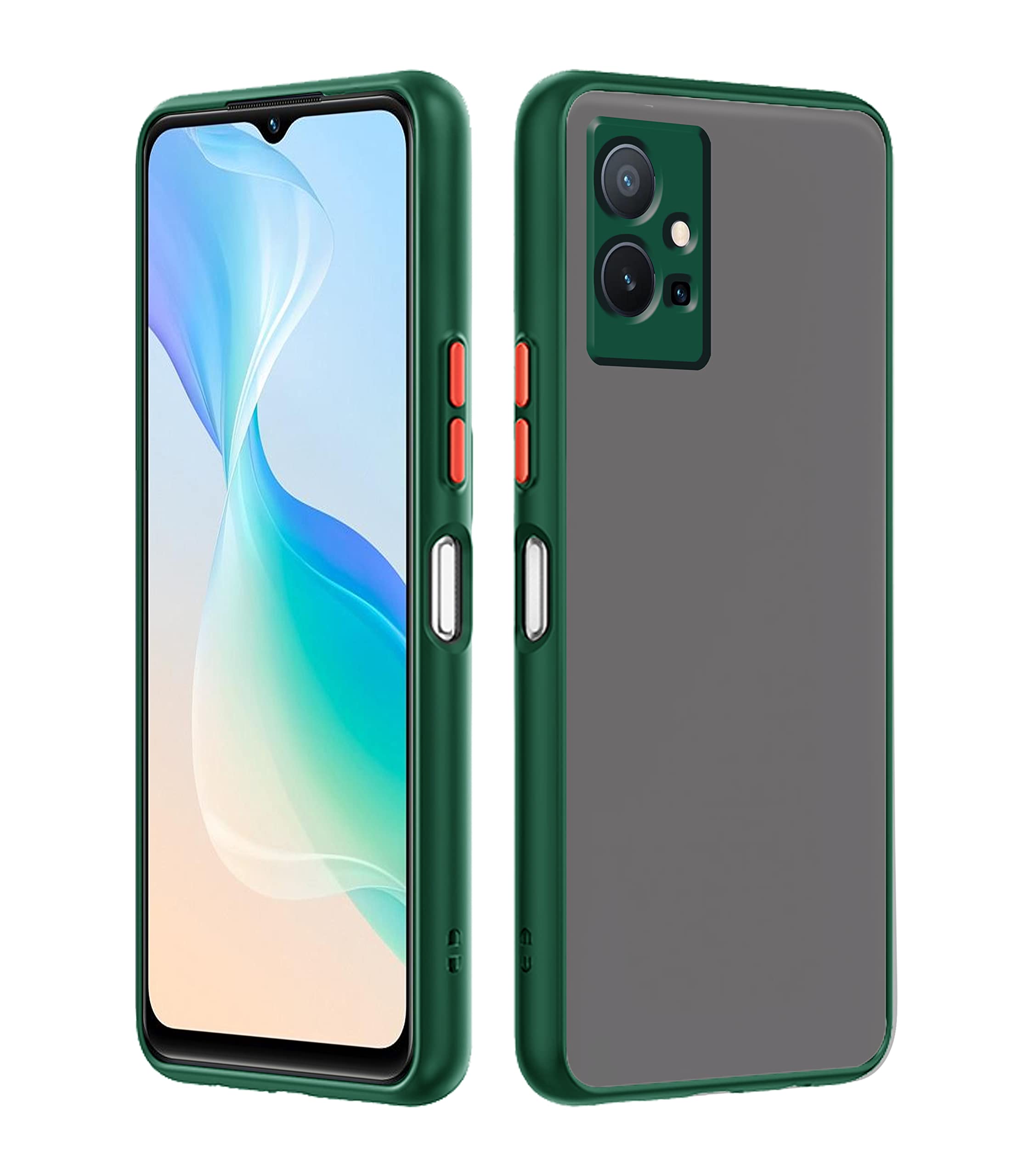 Pikkme green mobile cover for Vivo T1/Y75/iQOO Z6 5G