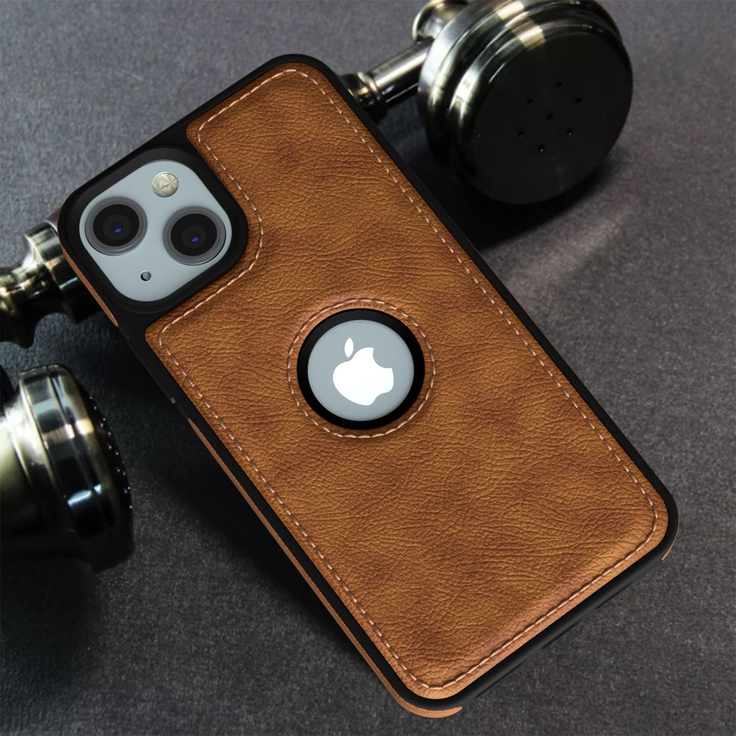Brown Leather back cover for iPhone 15 – Pikkme – photo 6
