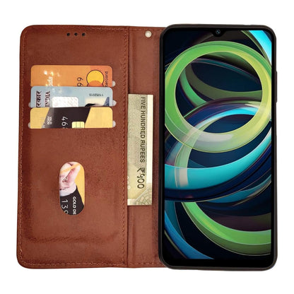 Pikkme brown Magnetic wallet flip cover for Redmi A3 (2024)/A3x/Poco C61 – photo 3