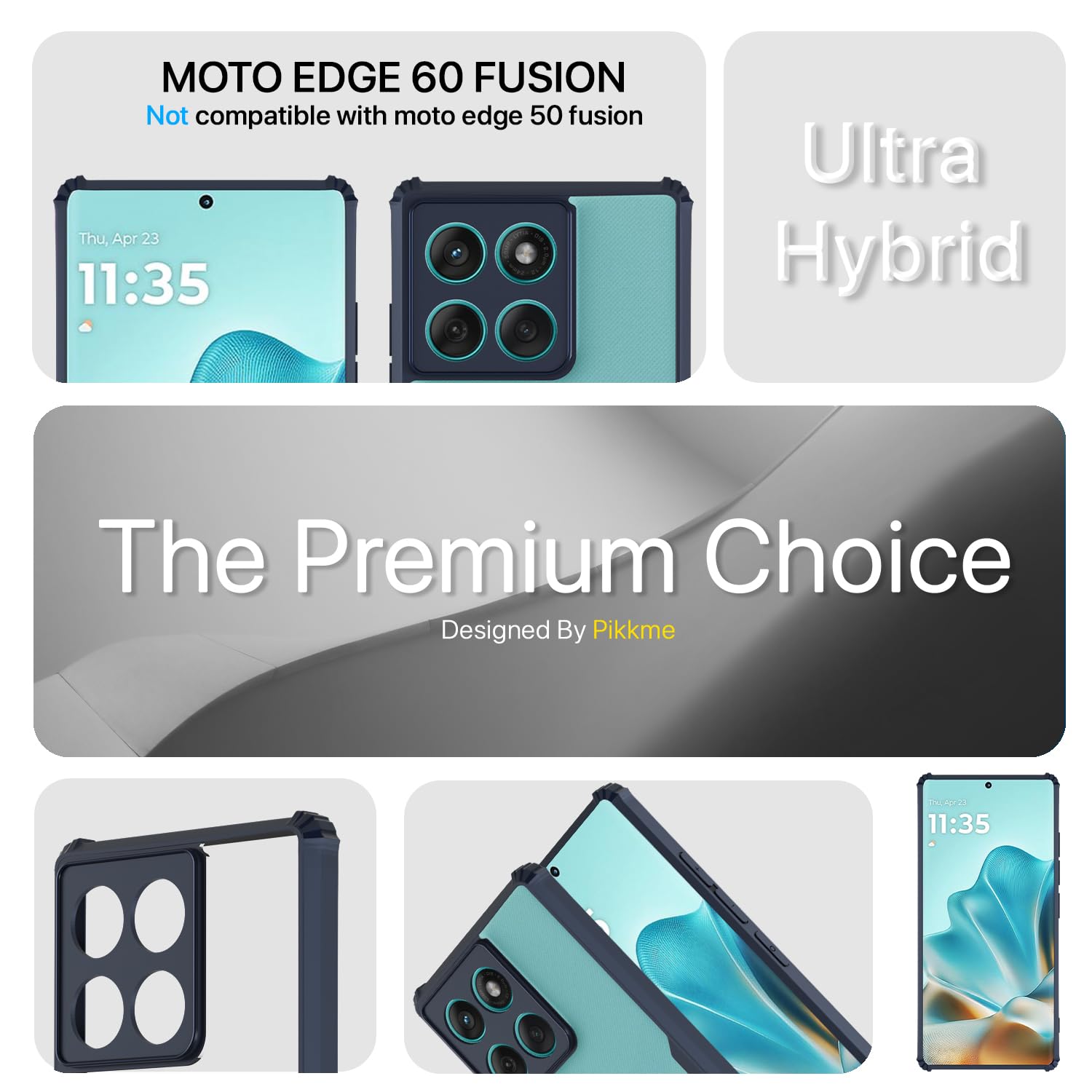 Pikkme Motorola Moto edge 60 fusion Eagle Back Cover (Blue)