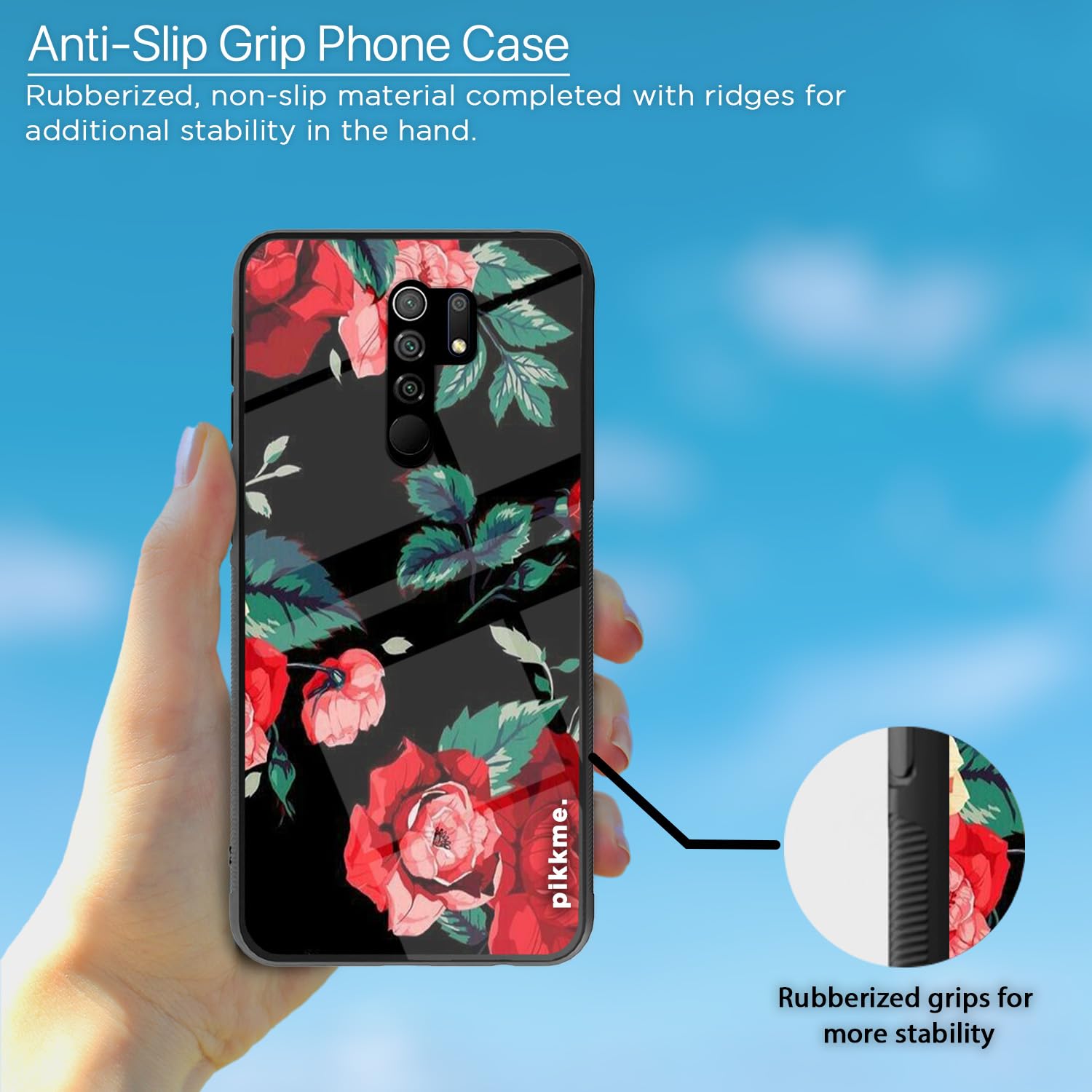 Redmi 9 Prime Flower back cover by Pikkme – photo 5