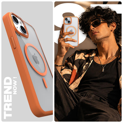 Orange mag-safe phone cover for iPhone 14 – Pikkme – photo 7
