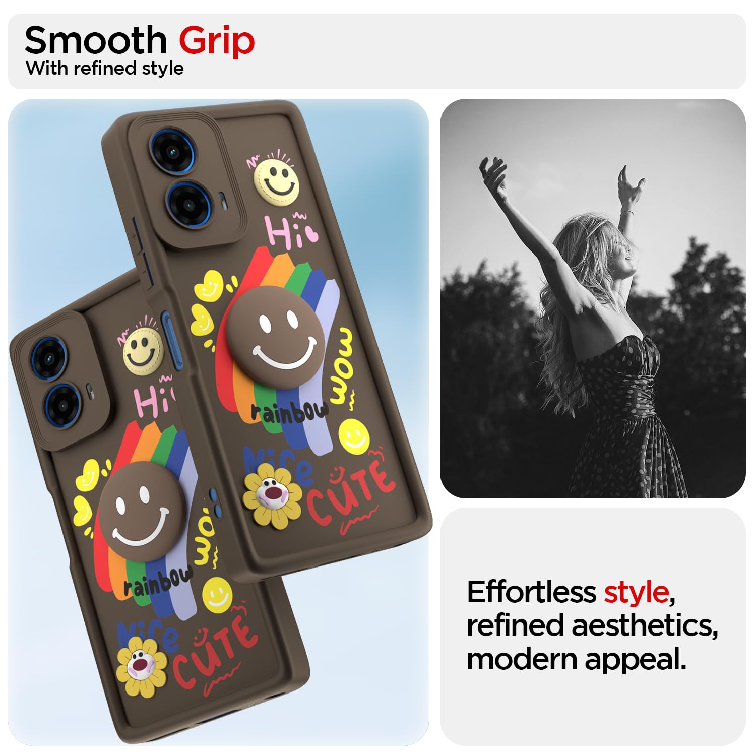 Brown mobile back cover for Moto G34/G45 5G – Pikkme – photo 2